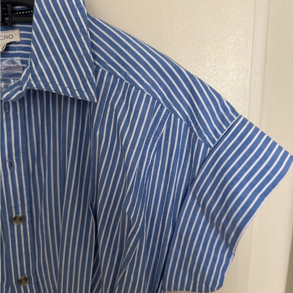Anthropologie Pilcro short sleeve seamed midi shirt dress - Size XXS - BNWT - Picture 6 of 14